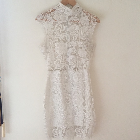 lioness white lace dress